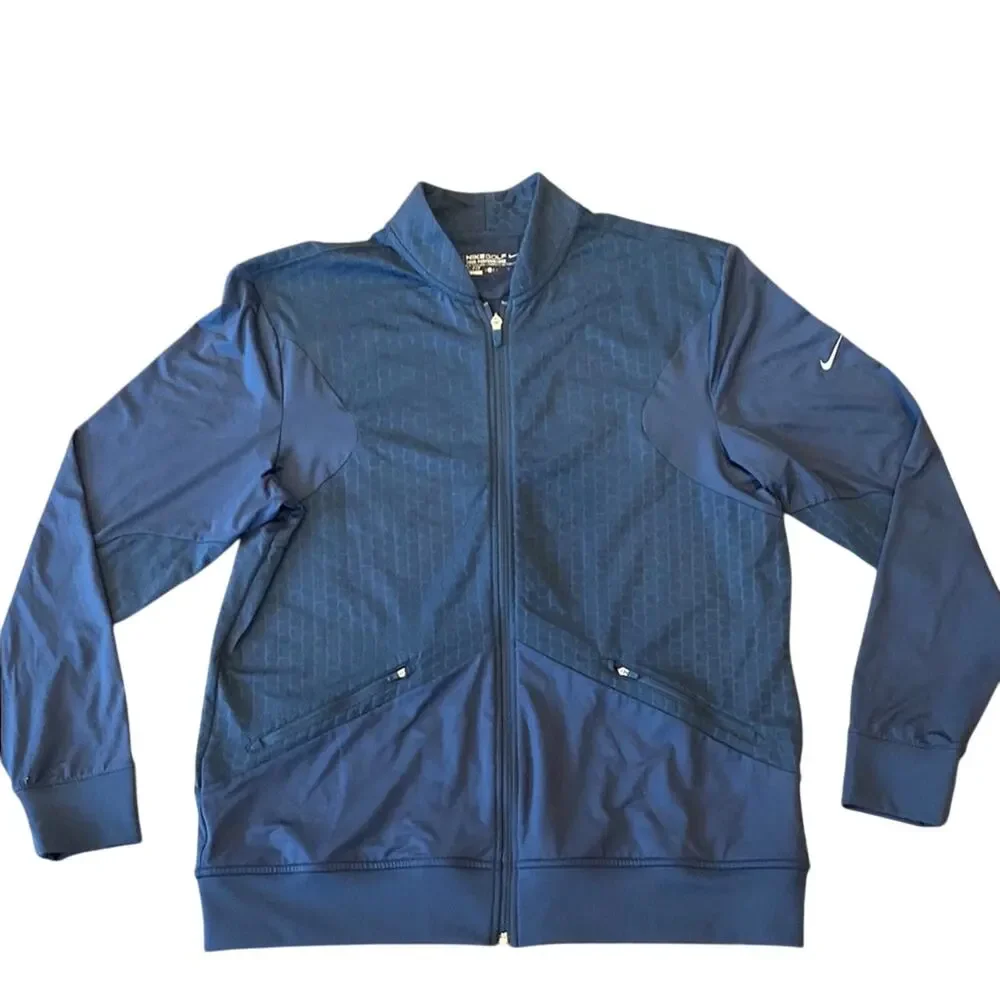 Nike Golf Men's Tour Performance Full Zip Jacket Dark Blue Size L